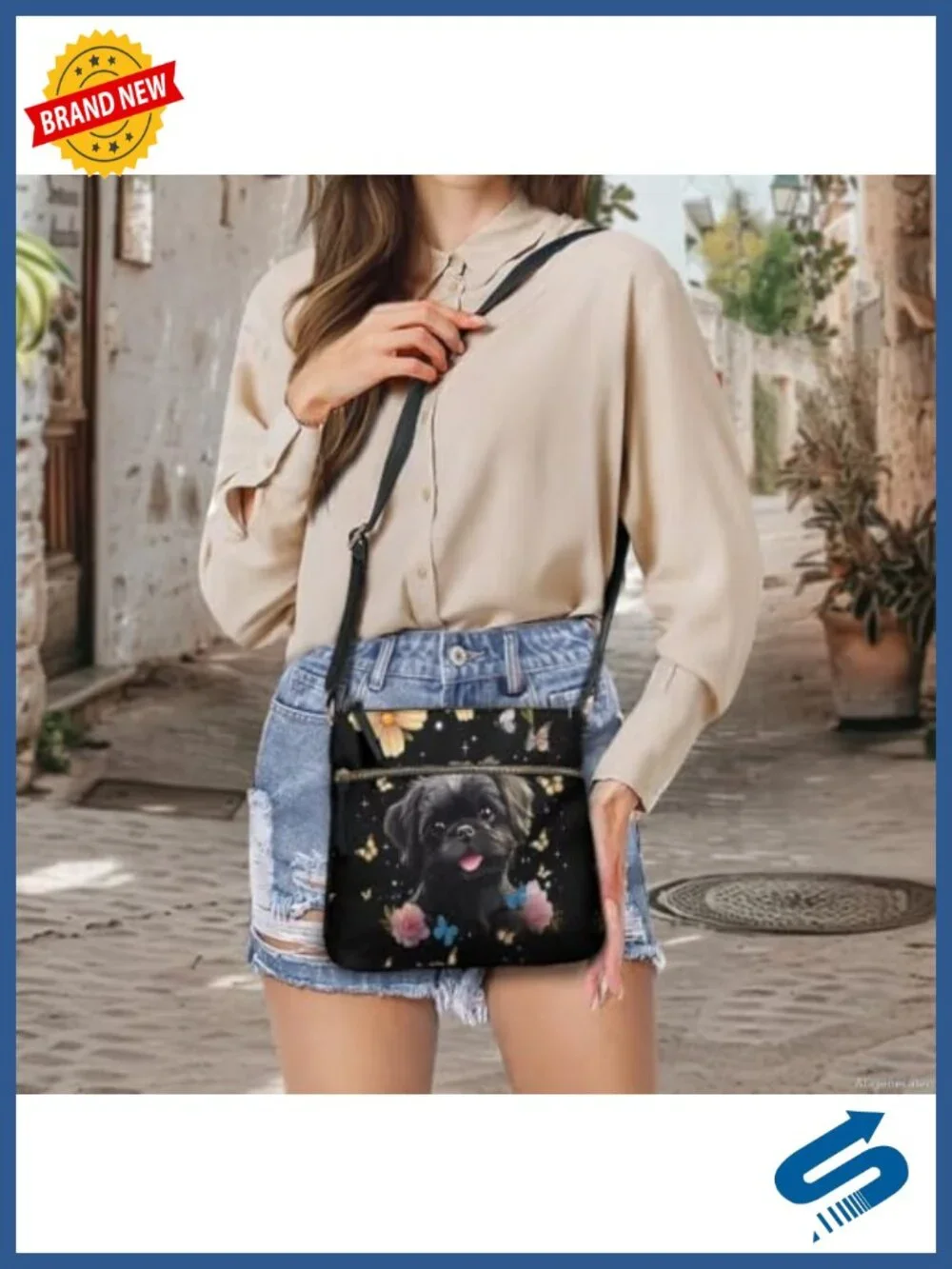 Faux Leather Hobo Bag Crossbody Shoulder Satchel Purse with Adjustable Strap